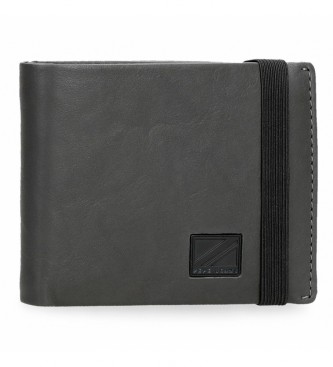 Pepe Jeans Pepe Jeans Chief Grey leather wallet with elastic band