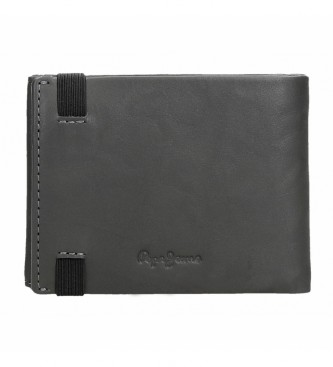 Pepe Jeans Pepe Jeans Chief Grey leather wallet with elastic band