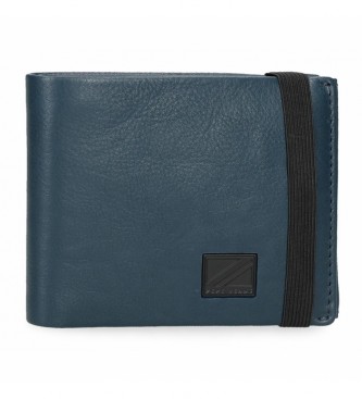 Pepe Jeans Leather wallet with elastic band Pepe Jeans Chief Blue