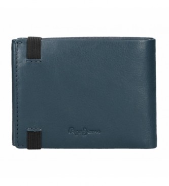 Pepe Jeans Leather wallet with elastic band Pepe Jeans Chief Blue