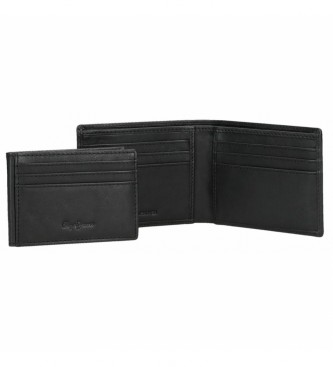 Pepe Jeans Chief Leather Wallet with Card Holder Black