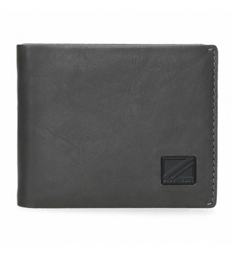 Pepe Jeans Chief leather wallet with card holder Gray