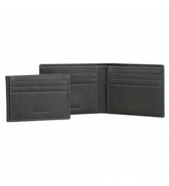 Pepe Jeans Chief leather wallet with card holder Gray