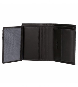 Pepe Jeans Hilltop vertical leather wallet Navy