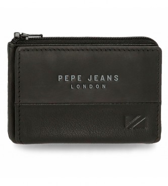 Pepe Jeans Carteira de Couro Pepe Jeans Kingdom - Porta-cartes Preto