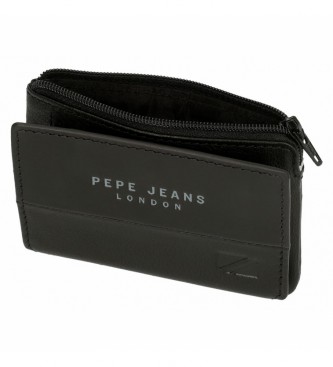 Pepe Jeans Carteira de Couro Pepe Jeans Kingdom - Porta-cartes Preto