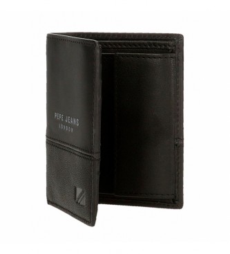 Pepe Jeans Usnjena denarnica Kingdom vertical Black
