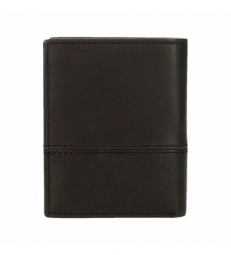 Pepe Jeans Kingdom vertical leather wallet Black