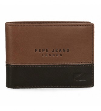 Pepe Jeans Portefeuille en cuir Pepe Jeans Kingdom Marron