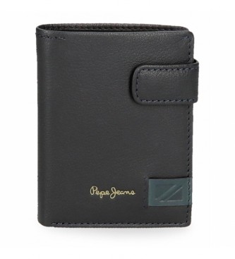 Pepe Jeans Strand Marino leather wallet with click closure