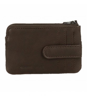 Pepe Jeans Pepe Jeans Striking Leather Card Holder Carteira Castanha