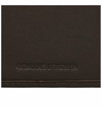 Pepe Jeans Pepe Jeans Striking Leather Card Holder Carteira Castanha