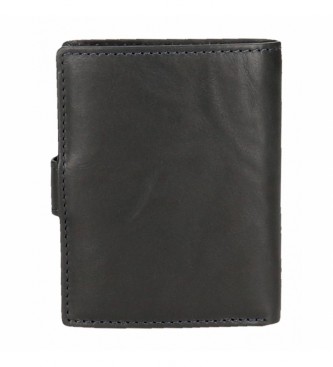 Pepe Jeans Striking Navy leather wallet with click closure