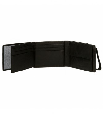 Pepe Jeans Pepe Jeans Striking Black leather wallet with elastic band