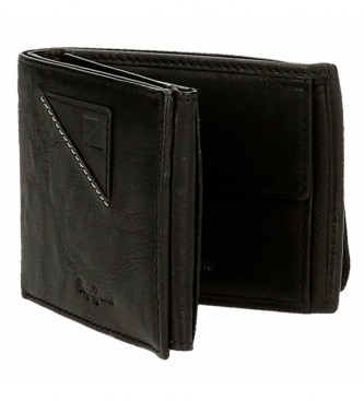 Pepe Jeans Pepe Jeans Striking Black leather wallet with elastic band