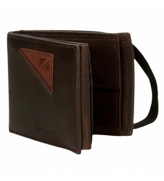 Pepe Jeans Pepe Jeans Striking Brown leather wallet with elastic band