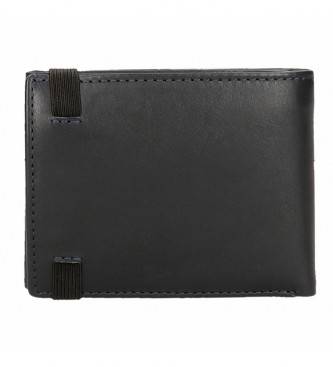 Pepe Jeans Pepe Jeans Striking Leather wallet with elastic band Navy Blue