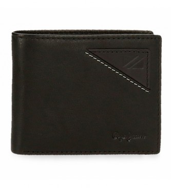 Pepe Jeans Portafoglio in pelle con porta carte di credito Nero