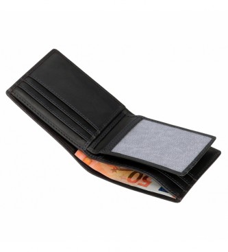 Pepe Jeans Efektowny skórzany portfel z etui na karty Marine
