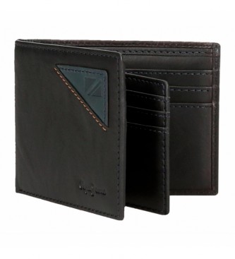 Pepe Jeans Striking leather wallet with card holder Marine