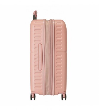 Pepe Jeans Juego de maletas Laila rosa claro rígidas 55-70cm rosa
