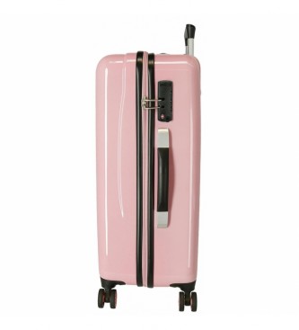 Pepe Jeans Set di valigie Carol rigida 55-68cm rosa
