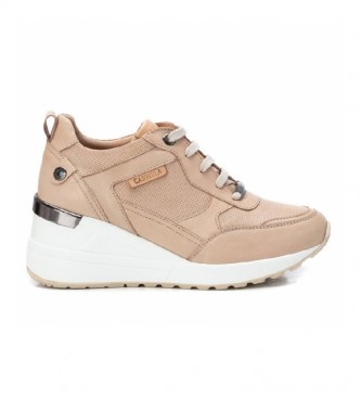 Carmela Leather sneakers 068231 beige -Height of the wedge: 6 cm