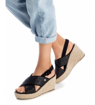 Refresh 079784 black -Height Sandals heel 9 cm
