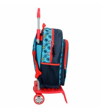 Joumma Bags Mochila escolar Spidey Team com trolley azul -30x40x13cm