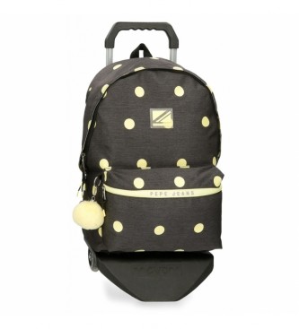 Pepe Jeans Pepe Jeans Leire backpack with trolley black -31x44x15cm