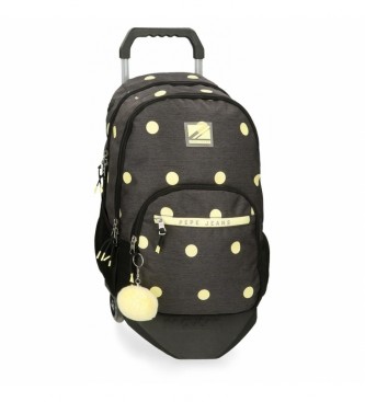 Pepe Jeans Pepe Jeans Leire backpack with trolley black -32x44x22cm