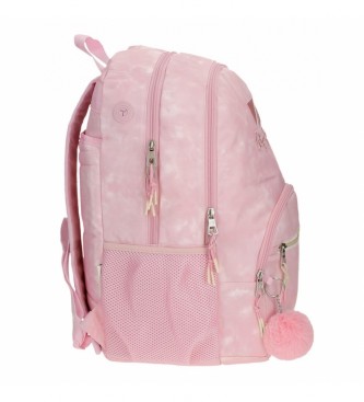 Pepe Jeans Dwukomorowy plecak Holi w kolorze różowym