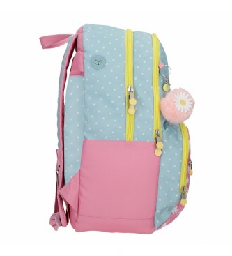 Enso Sac  dos scolaire Enso Daisy  double compartiment adaptable rose