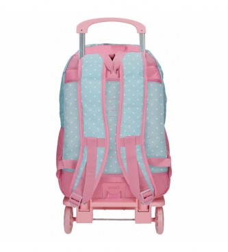 Enso Plecak szkolny Enso Daisy z różowym wózkiem