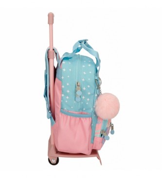 Enso Keep The Oceans Clean small backpack with trolley blue
