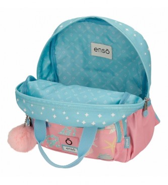 Enso Keep The Oceans Clean small backpack with trolley blue