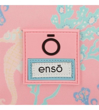 Enso Keep the Oceans Clean Borsa con coulisse blu e rosa