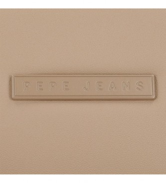 Pepe Jeans Bandolera doble compartimento Kylie taupe