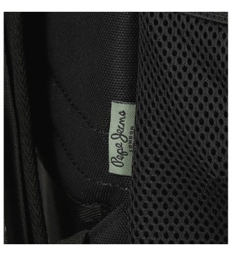 Pepe Jeans Plecak komputerowy Pepe Jeans Davis z dwiema przegrodami, czarny