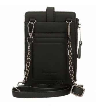 Pepe Jeans Pepe Jeans Piere black cell phone shoulder bag -10,5x16,5x1cm