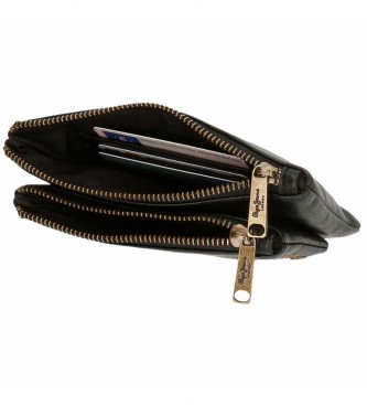 Pepe Jeans Pepe Jeans Camper Black two compartments purse black