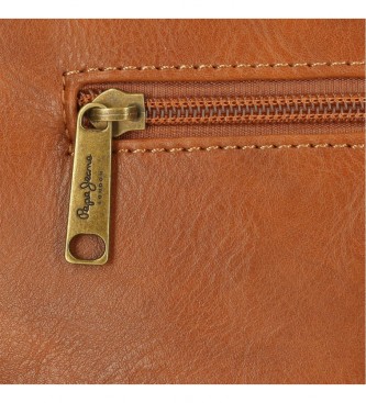 Pepe Jeans Pepe Jeans Camper leather wallet two compartments brown