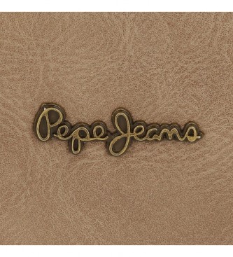 Pepe Jeans Portefeuille beige à deux compartiments Pepe Jeans Camper Piedra