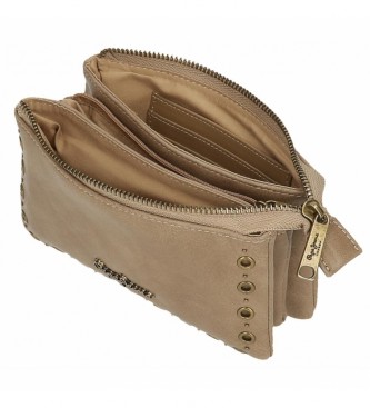 Pepe Jeans Camper beige toiletry bag with three compartments