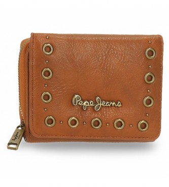 Pepe Jeans Pepe Jeans Camper brown zipper wallet