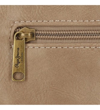 Pepe Jeans Pepe Jeans Camper zipper wallet beige