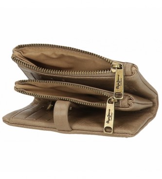 Pepe Jeans Pepe Jeans Camper beige wallet with detachable coin purse
