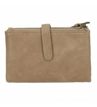 Pepe Jeans Pepe Jeans Camper beige wallet with detachable coin purse