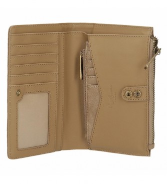 Pepe Jeans Pepe Jeans beige Camper wallet with card holder