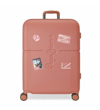 Pepe Jeans Medium suitcase Pepe Jeans Chest pink -48x70x28cm
